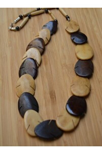 Stoneage Real Bone Necklace - Brown -