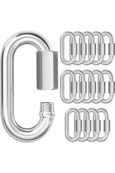 ALMEKAQUZ 15PCS M5 Quick Link Chain Connector, 304 Stainless Steel Heavy Duty...