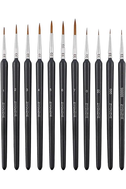 HONPOLO Detail Paint Brushes Set, 11 Piece Art Brush Set for Fine Lines, Wate...