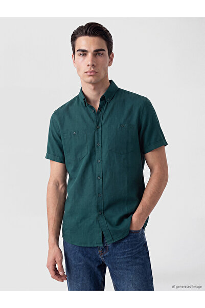 LC Waikiki Trendlucky Regular Fit Poplin Men's Shirt with Difference