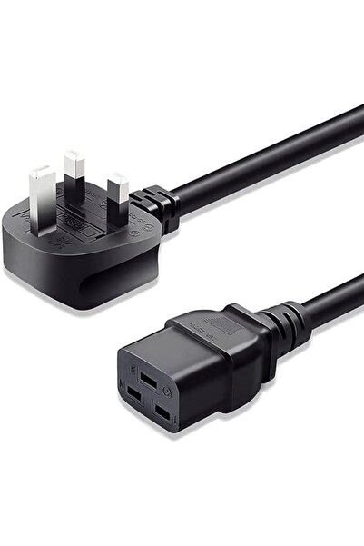 GENERAL FSKE 3 Meters C19 Power Cable UK Mains Plug to IEC 320 C19 14AWG Exte...