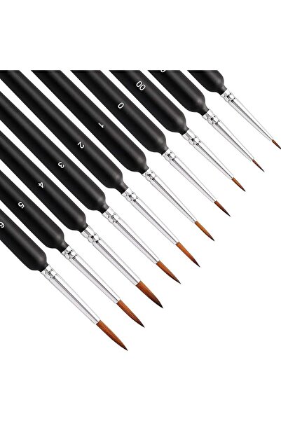 Alybrol 10Pcs Detail Paint Brushes, Fine Tip Pain Brush Set, Miniature Model ...