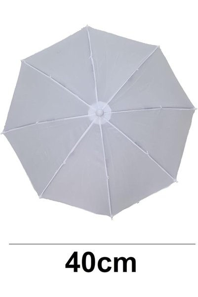 Generic Hands-Free Head Umbrella Hat, Foldable Sun Protection, Grey, for Outdoor Activities and Pilgrimage