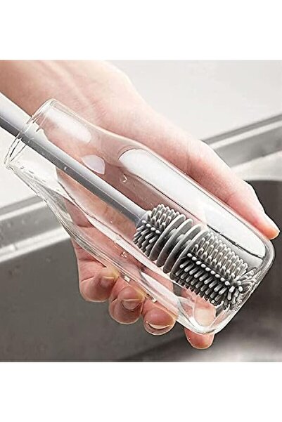 Raxon Innovation فرشاة تنظيف زجاجات السيليكون ذات المقبض الطويل لغسل زجاجات ا...