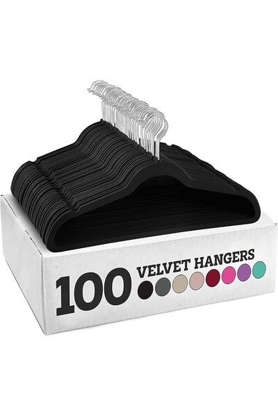 SULFAR Premium Quality Space Saving Velvet Hangers Strong and Durable Hold Up...