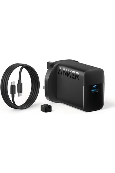 Anker Stuy شاحن أنكر USB-C بقوة 45 واط، شاحن من النوع C مع كابل، متوافق مع أج...