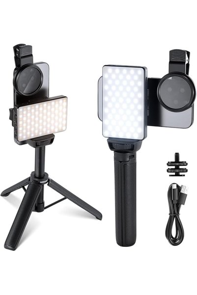 NEEWER ضوء سيلفي وشم بتقنية LED من NEEWRE BASICS متوافق مع آيفون، مع مشبك لفل...