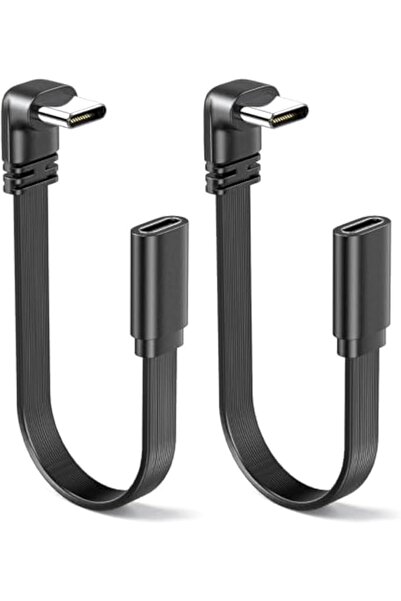 NALACAL 2Pcs TYPE-C Extension Cable, USB C to USB C Cable, Elbow 66W Fast Cha...