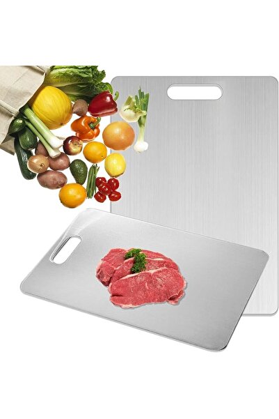 AOHRYME Titanium Cutting Boards for Kitchen Double-Sided Food Grade 304 Stain...