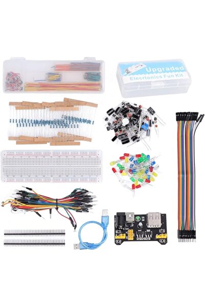 Sausiry Upgraded Electronics Fun Kit w/Power Supply Module, Jumper Wire, Prec...