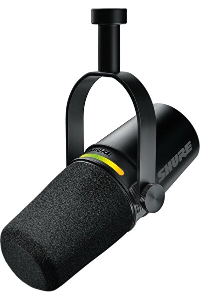 SHUREI ميكروفون شور MV7+ للبودكاست. صوت محسن، لوحة تحكم باللمس LED، مخارج USB...