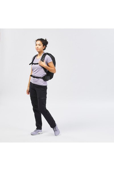 Decathlon Pantaloni modulari de exterior pentru femei Quechua - Negru - MH550