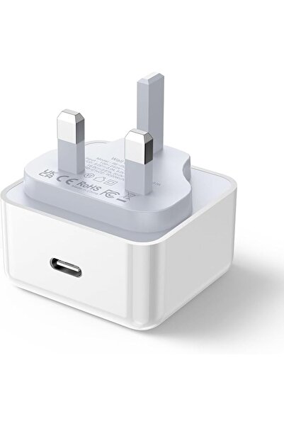 Aioneus شاحن USB-C بقوة 20 واط للشحن السريع لهواتف آيفون 17 و16 وسامسونج وهواوي