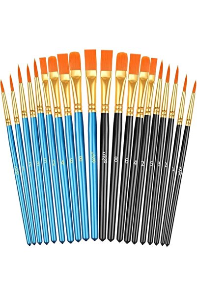 AQUAFALCON 20 Pcs Paint Brushes, Acrylic Painting Brush Set, Watercolor Brush...