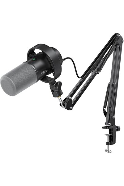 Fifine طقم ميكروفون AmpliTank K688CT للبودكاست، ميكروفون ديناميكي USB/XLR للصوت