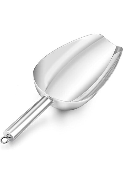 Onader 12oz Ice Scoop, Stainless Steel Food Sweet Flour Scoop, Silver