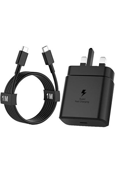 Generic شاحن سريع جداً بقوة 45 واط USB-C لهواتف سامسونج جالاكسي مع كابل Type-...