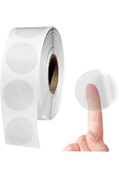GENERAL Performore Crystal Clear Transparent 1" Round Stickers, Envelope Tab ...