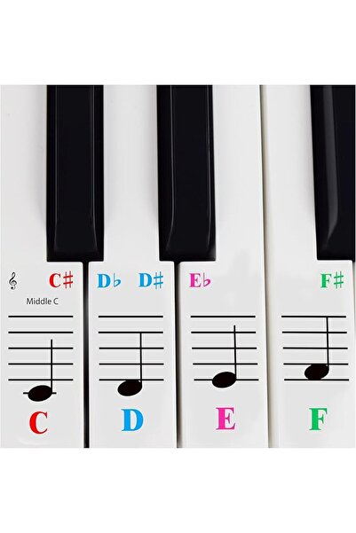 QMG Piano Sticker for 61 Key Keyboards – Transparent and Removable - Made in USA