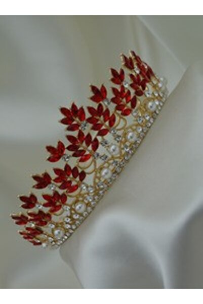 Stoneage Wedding Engagement Henna Bridal Crown - Red -