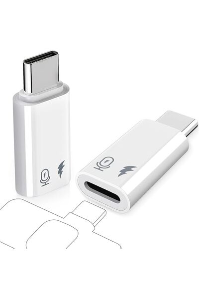 ELEPHANTBOAT ® 2Pcs Microphone Audio Adapter for iPhone, Lighting Female to T...