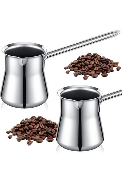 NALACAL 2 Pieces Turkish Coffee Pot 15 oz Chai Pot Arabic Briki Greek Coffee ...