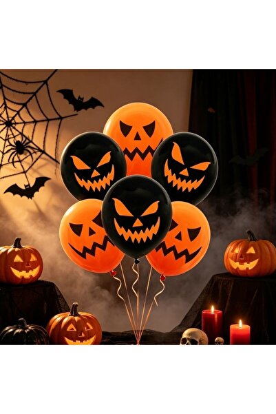PARTY GO Decor petrecere Halloween set baloane 30cm 6 bucăți, baloane latex c...