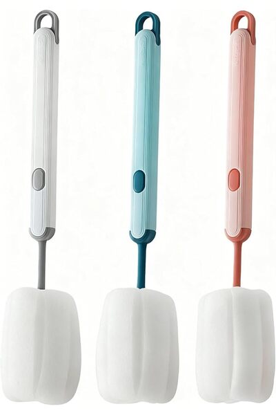 NALACAL 3PCS Bottle Brush Long Handle Cup Cleaner Brush Sponge Bottle Scrubbe...