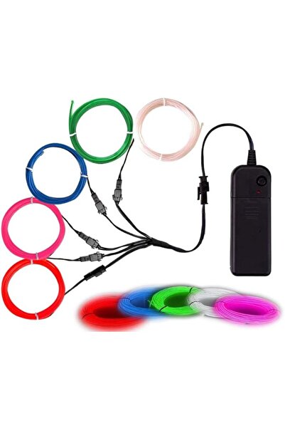 NALACAL EL Wire, Portable Noise Reduction Neon Light 5 in 1 Meter, Electrolum...