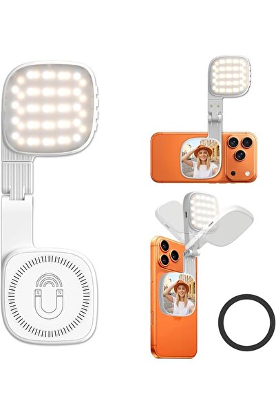 Diyife ضوء سيلفي مغناطيسي للهاتف، [متوافق مع MagSafe] CRI95، 6 أوضاع، 45 LED،...