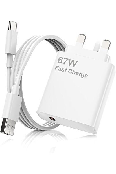 GENERAL شاحن توربو سريع بقوة 67 واط USB-C متوافق مع هواتف شاومي ريدمي بوكو