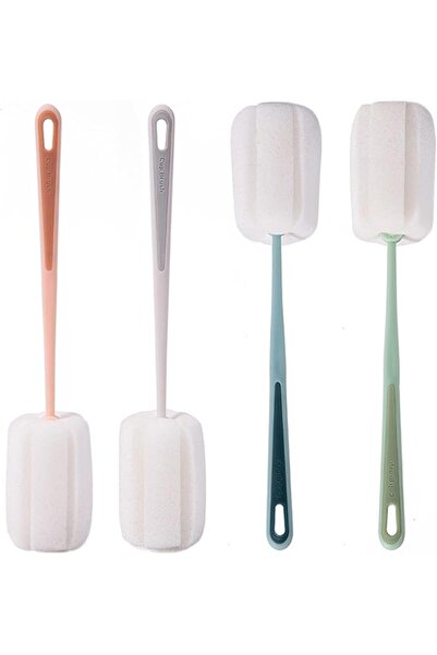 KASTWAVE 4 PCS Sponge Bottle Brushes, Handle Bottle Scrubber Cleaning Brush f...