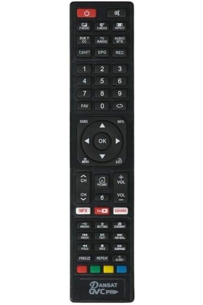 BURAQ جهاز تحكم عن بعد بديل لتلفزيون Dansat Gvc Pro Super General Jvc Telezon...