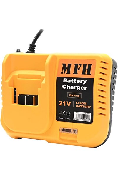 MFH TOOLS شاحن بطارية مع قابس BS - قاعدة شحن بطارية ليثيوم 21 فولت، قاعدة شحن...