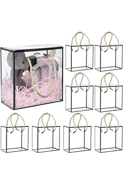KASTWAVE Clear Gift Box, 10 Pcs Transparent Favor Boxes Clear Favor Box, Trea...