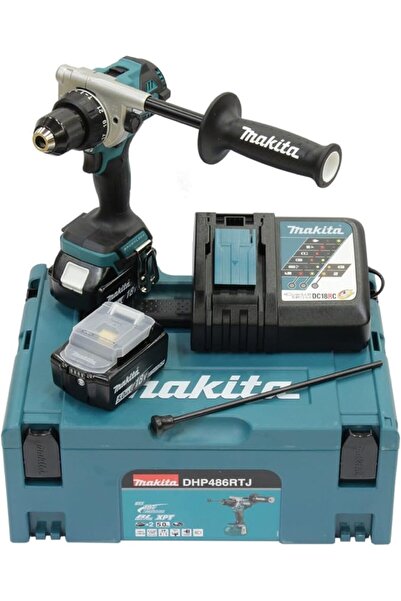 Makita مثقاب كومبي لاسلكي 18 فولت ليثيوم أيون LXT بدون فرشاة، مع بطاريتين 5.0...