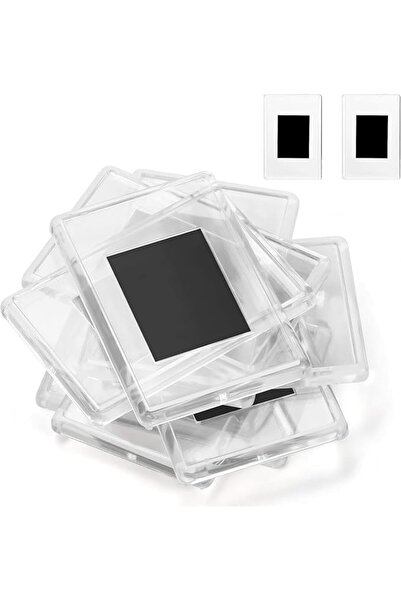 KASTWAVE Fridge Magnets, 20 Pack DIY Photo Frame with Clear Acrylic Window, M...