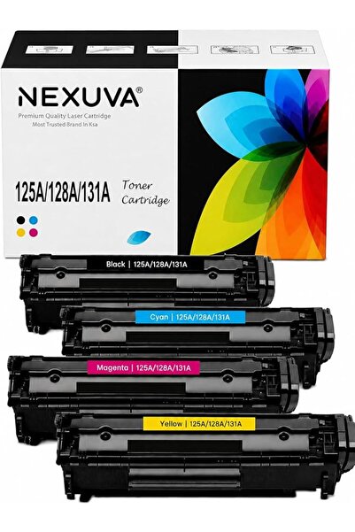 Nexuva 131A 125A 128A Compatible Toner Cartridge 4-Pack for HP Printers – Bla...