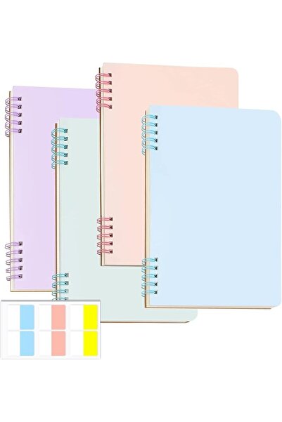 KASTWAVE A5 Spiral Notebook with 60 Pcs Tabs Assorted Colors Line Journal Har...