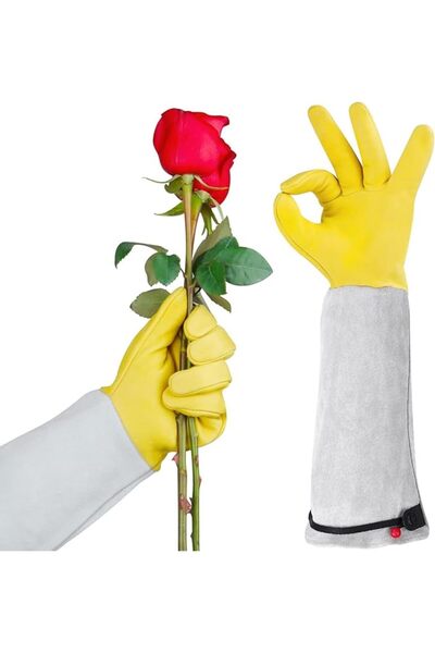 Khazna Heavy Duty Gardening Gloves, Rose Pruning Gloves for Men & Women, Long...