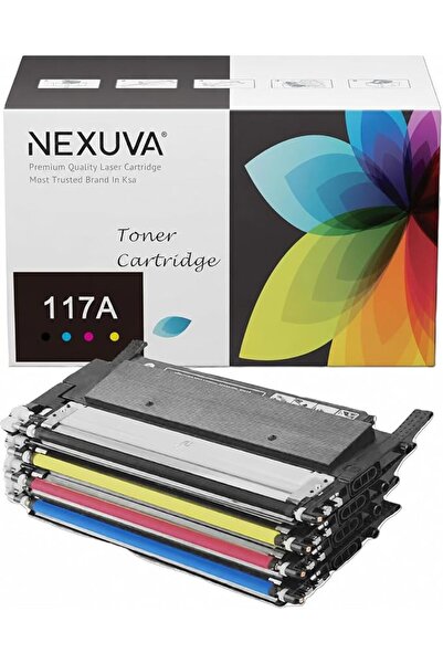 Nexuva 117A Toner Cartridge 4-Pack Set Compatible with HP Printers