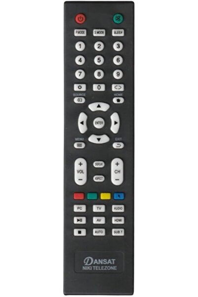 BURAQ جهاز تحكم عن بعد بديل متوافق مع تلفزيونات DANSAT LCD LED و NIKAI TELEZONE