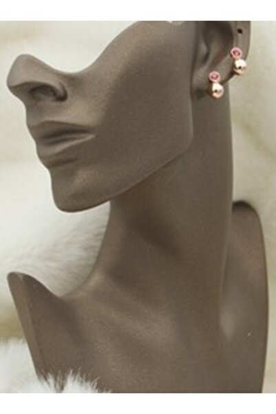 Stoneage Top Earrings - Rose -
