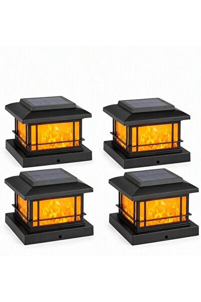 NIUBI Solar Lights Outdoor, 4 Modes Flame LED Outdoor Solar Lights, المصباح ا...