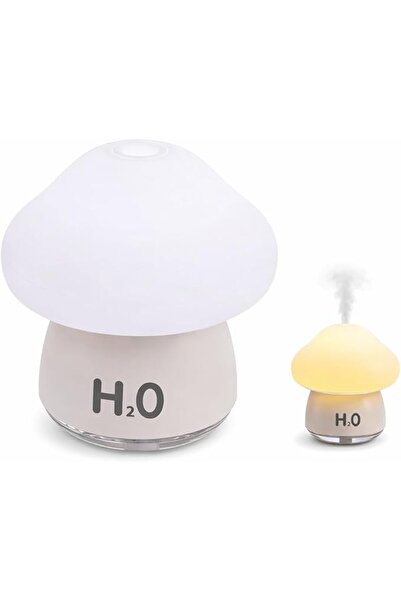 SYOSI مرطب هواء LED على شكل فطر يعمل باللمس، مرطب هواء 2 في 1، قابل لإعادة ال...