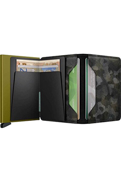 Secrid Slimwallet Jungle Kartlık Cüzdan, Siyah-Yeşil