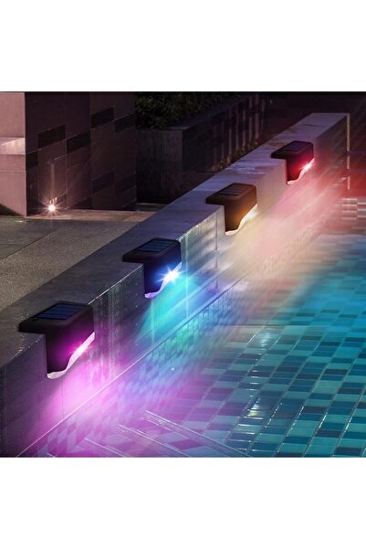 Tazweeq Solar Pool Side Lights 4-Pack, Color Changing Waterproof Light up Swi...
