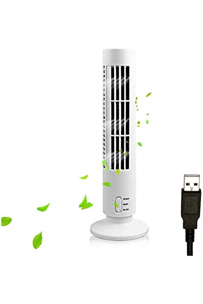 Generic Portable 2 Speed Electric Tower Fan Quiet Bladeless Power Switch And ...