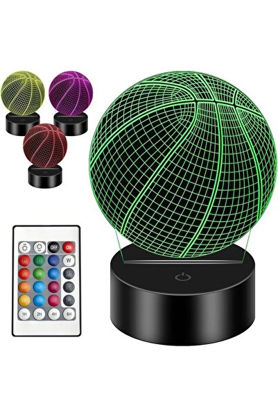 KASTWAVE Basketball Night Light for Kids, with Remote Control, 16 Color Chang...