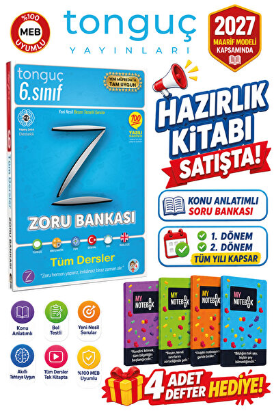 Tonguç Yayınları 6. Sınıf Tüm Dersler Zoru / Soru Bankası Tamamı Yeni Nesil V...